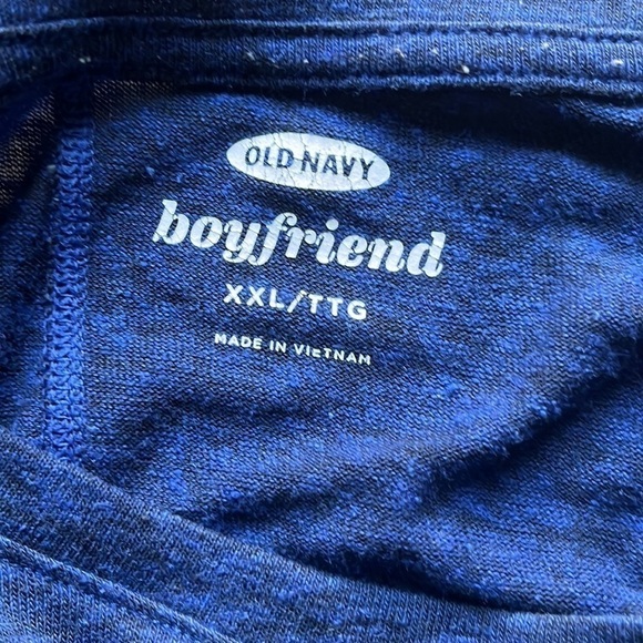 Old Navy long sleeve Boyfriend shirt, navy blue size XXL sweater - lightweight‌ - Picture 2 of 4